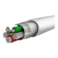 Produktbild för StarTech.com 1m tålig vitt USB-A till Blixtkabel - Tungt, robust aramifiber USB typ A till Blixtladdare/synkron strömsladd - Apple MFi-certifierad iPad/iPhone 12 - Lightning-kabel - Lightning / USB - 1 m