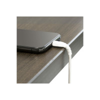 Produktbild för StarTech.com 1m tålig vitt USB-A till Blixtkabel - Tungt, robust aramifiber USB typ A till Blixtladdare/synkron strömsladd - Apple MFi-certifierad iPad/iPhone 12 - Lightning-kabel - Lightning / USB - 1 m