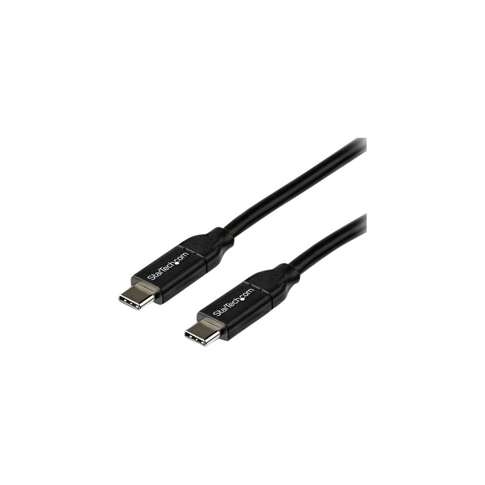 Produktbild för StarTech USB-C till USB-C-kabel med 5A PD - M/M - 2 m - USB 2.0 - USB-IF-certifierad - USB typ C-kabel - USB-C till USB-C - 2 m