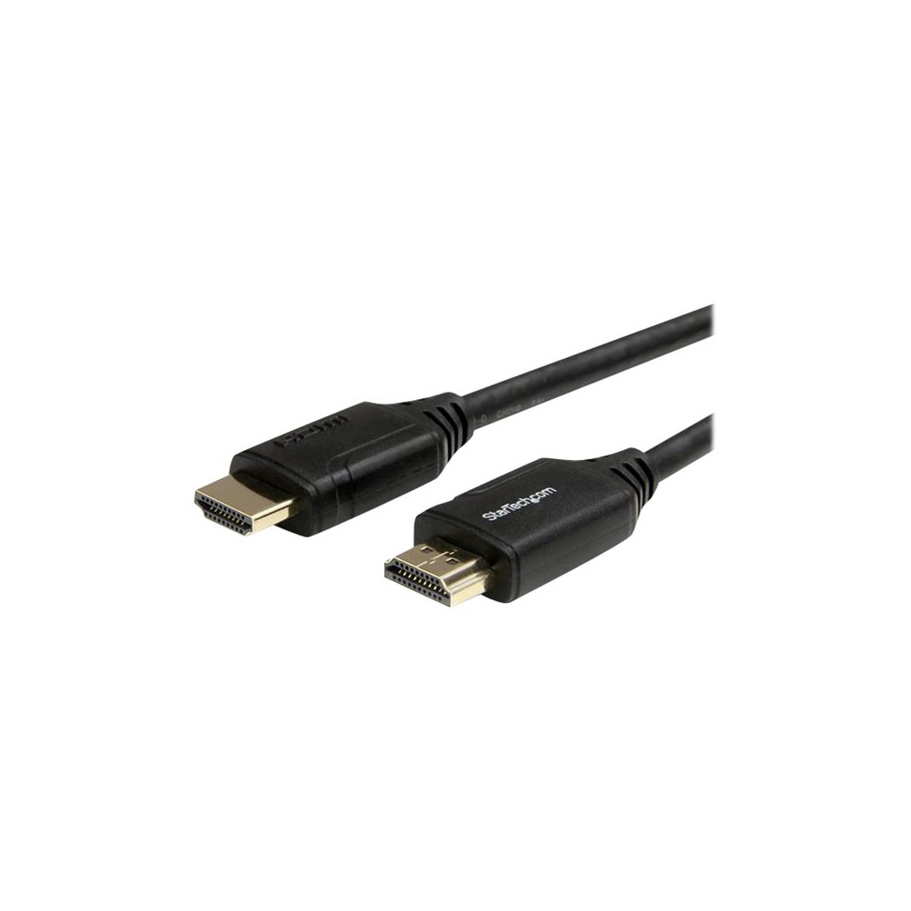 Produktbild för Startech Premium Höghastighets HDMI-kabel med Ethernet - 4K 60 Hz - 1 m - HDMI-kabel med Ethernet - 1 m
