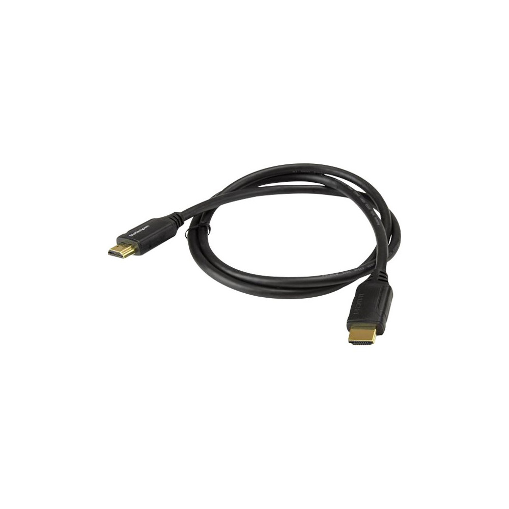 Produktbild för Startech Premium Höghastighets HDMI-kabel med Ethernet - 4K 60 Hz - 1 m - HDMI-kabel med Ethernet - 1 m