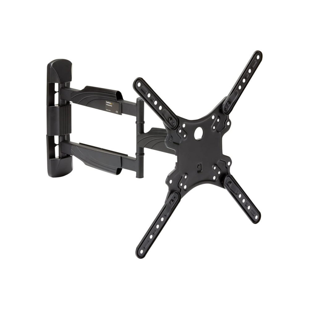 Produktbild för Startech Fullt rörligt TV-väggfäste - 32-55 tums (35 kg) VESA-skärmar - Universellt TV-väggfäste med låg profil för platta skärmar - Kraftig och justerbar ledad arm som kan lutas/vridas monteringssats - för TV - svart