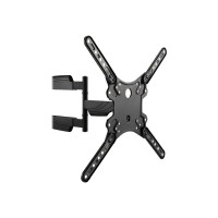 Produktbild för Startech Fullt rörligt TV-väggfäste - 32-55 tums (35 kg) VESA-skärmar - Universellt TV-väggfäste med låg profil för platta skärmar - Kraftig och justerbar ledad arm som kan lutas/vridas monteringssats - för TV - svart