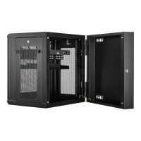 Produktbild för StarTech.com 12U väggmonterat serverrackskåp - upp till 16 tum (40,6 cm) djupt - gångjärnsupphängning - rackmonteringsskåp - 12U