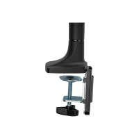 Produktbild för StarTech.com Skrivbordsmonterad monitorarm - Kraftig ergonomisk VESA-monitorarm - En skärm på 9 kg - Rörlig i alla riktningar, höjdjusterbar, ledad - Aluminium - C-klämma/genomföring - Svart monteringssats - justerbar arm - för LCD-display - svart