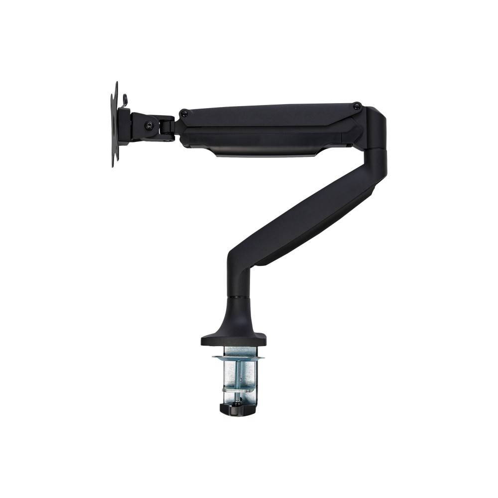 Produktbild för StarTech.com Skrivbordsmonterad monitorarm - Kraftig ergonomisk VESA-monitorarm - En skärm på 9 kg - Rörlig i alla riktningar, höjdjusterbar, ledad - Aluminium - C-klämma/genomföring - Svart monteringssats - justerbar arm - för LCD-display - svart