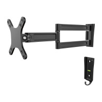 Produktbild för StarTech.com Väggmonterad monitorarm - dubbelt vridbar monteringssats - justerbar arm - för LCD-display - svart
