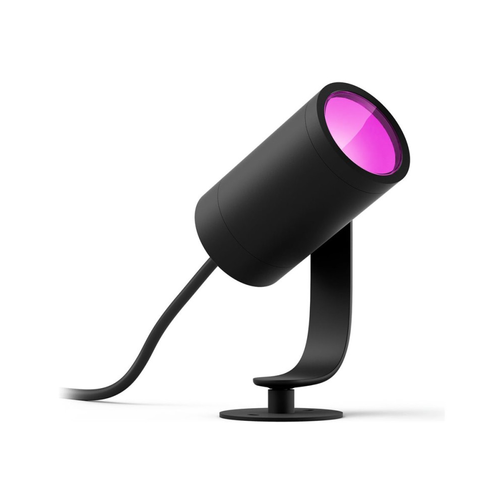 Produktbild för Philips Hue White and Color Ambiance Lily - spotlight - LED - 8 W - 16 miljoner färger - 2200-6500 K - svart, matt krom
