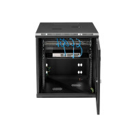 Produktbild för StarTech.com 12U väggmonterat serverrackskåp - 33.3 tum (84,8 cm) djupt - gångjärnsupphängning - rackmonteringsskåp - 12U