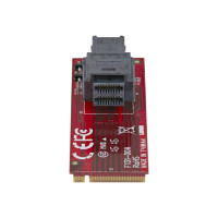 Produktbild för StarTech.com U.2 to M.2 Adapter - for 1 x U.2 PCIe NVMe SSD - M.2 PCIe x4 Host Interface - U.2 SSD - M.2 PCIe Adapter - U.2 Drive (M2E4SFF8643) - gränssnittsadapter - SAS - M.2 Card