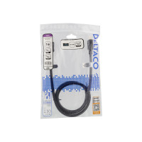 Produktbild för DELTACO HDMI-1010D - HDMI-kabel med Ethernet - 1 m