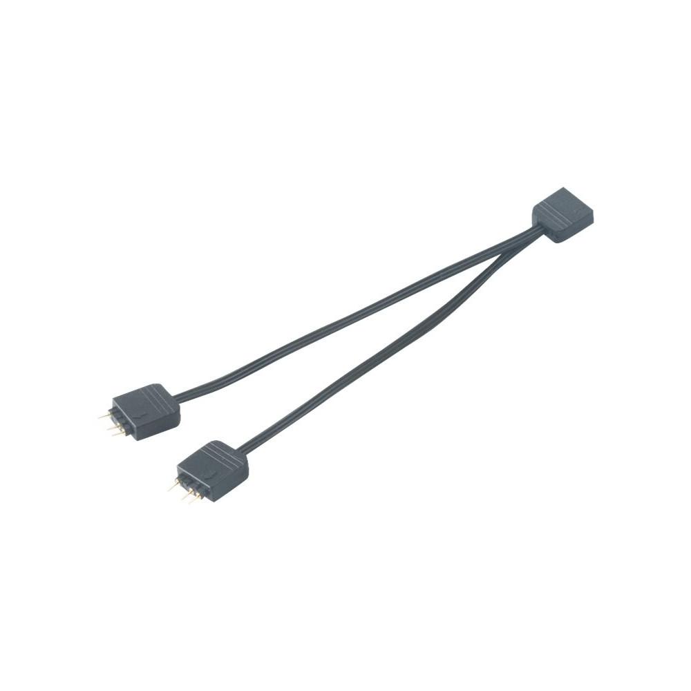 Produktbild för Akasa AK-CBLD08-12BK - RGB LED-delare - adresserbara RGB LED-anslutningar med 3 stift till adresserbara RGB LED-anslutningar med 3 stift - 12 cm