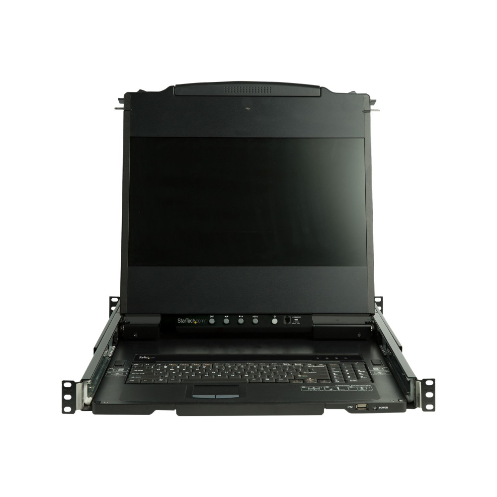 Produktbild för StarTech.com 17-tums HD-rackmonterad KVM-konsol - Dual Rail - KVM-konsol - Full HD (1080p) - 17.3"