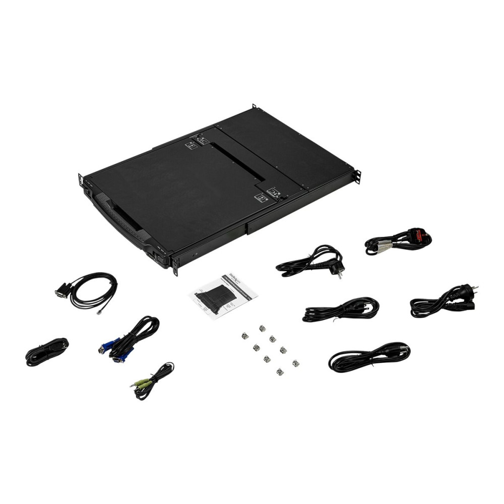 Produktbild för StarTech.com 17-tums HD-rackmonterad KVM-konsol - Dual Rail - KVM-konsol - Full HD (1080p) - 17.3"