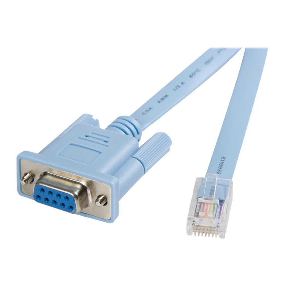 Produktbild för StarTech.com RJ45 till DB9 Cisco konsolhanteringsrouterkabel, 1,8 m - M/F - seriell kabel - RJ-45 till DB-9 - 1.8 m