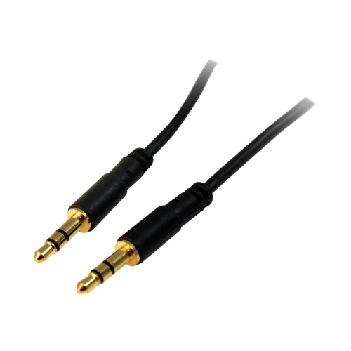 StarTech.com StarTech.com 15 ft. (4.6 m) 3.5mm Audio Cable - 3.5mm Slim Audio Cable - Gold Plated Connectors - Male/Male - Aux Cable (MU15MMS) - ljudkabel - 4.6 m