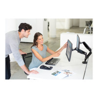 Produktbild för Fellowes Platinum Series Dual Monitor Arm monteringssats - justerbar arm - för 2 monitorer - svart