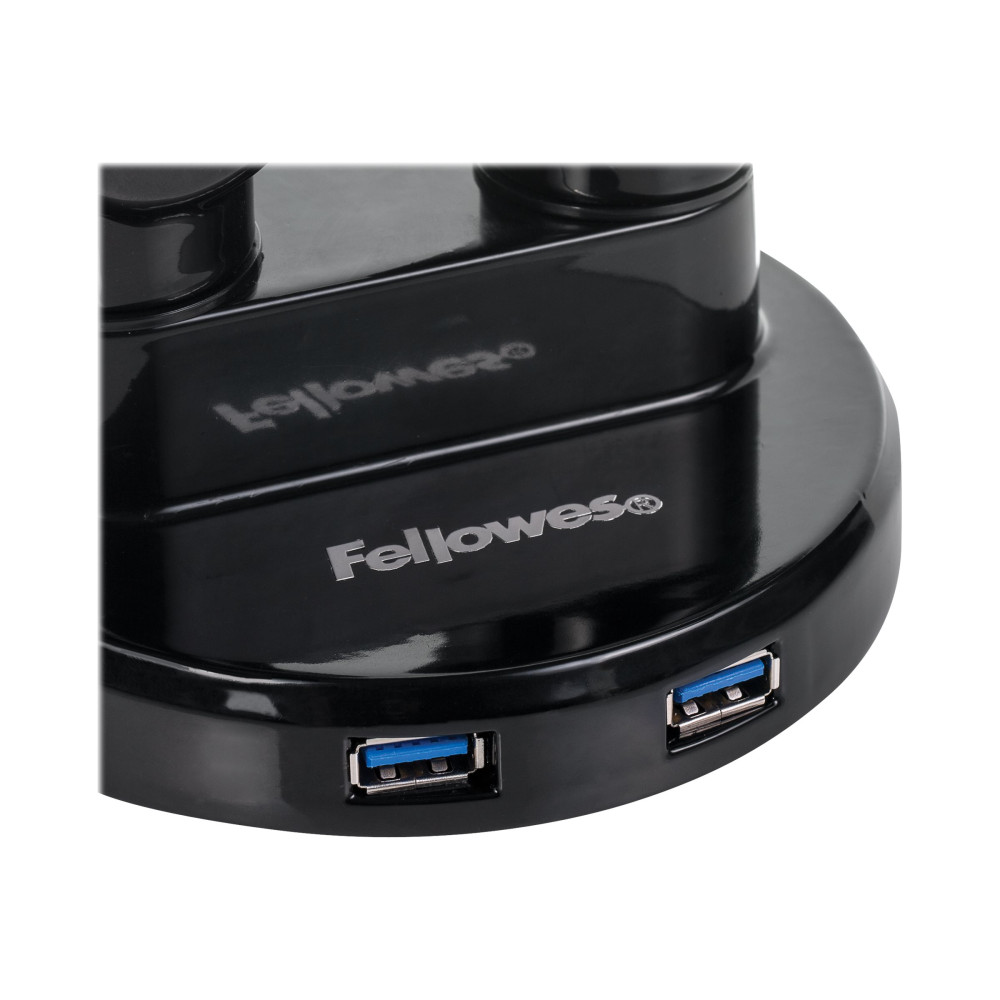 Produktbild för Fellowes Platinum Series Dual Monitor Arm monteringssats - justerbar arm - för 2 monitorer - svart
