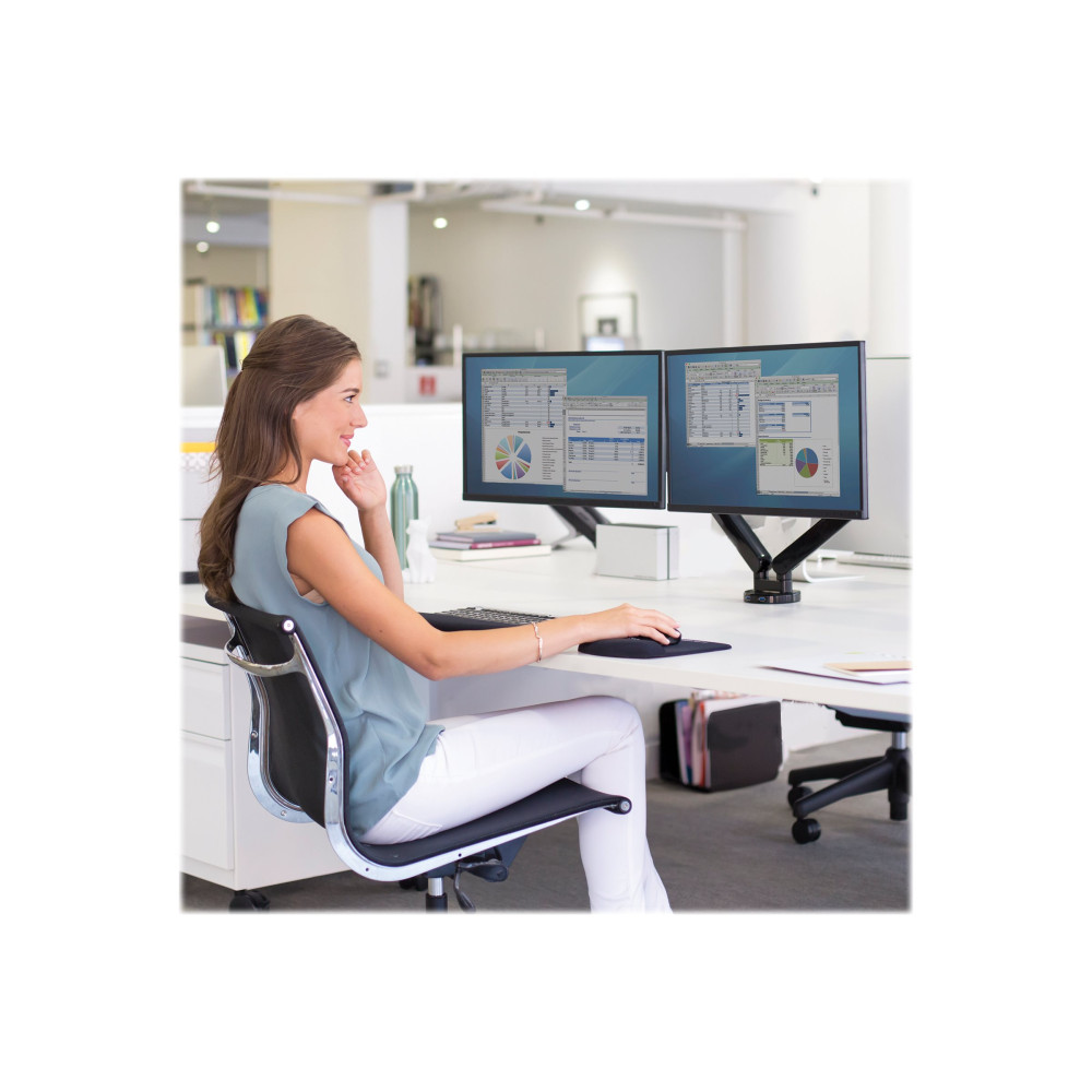 Produktbild för Fellowes Platinum Series Dual Monitor Arm monteringssats - justerbar arm - för 2 monitorer - svart