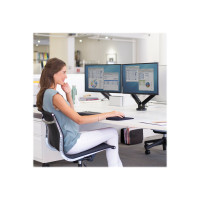 Produktbild för Fellowes Platinum Series Dual Monitor Arm monteringssats - justerbar arm - för 2 monitorer - svart