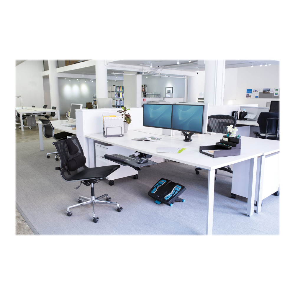 Produktbild för Fellowes Platinum Series Dual Monitor Arm monteringssats - justerbar arm - för 2 monitorer - svart