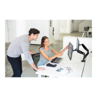 Produktbild för Fellowes Platinum Series Dual Monitor Arm monteringssats - justerbar arm - för 2 monitorer - svart