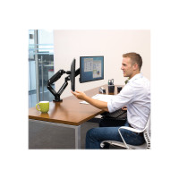 Produktbild för Fellowes Platinum Series Dual Monitor Arm monteringssats - justerbar arm - för 2 monitorer - svart
