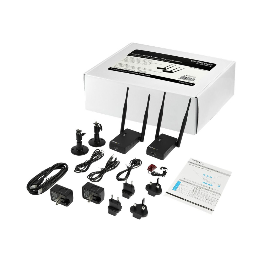 Produktbild för StarTech.com Trådlöst HDMI-sändar- och mottagarpaket - 200 m - 1080p - trådlös ljud-/videoförlängare