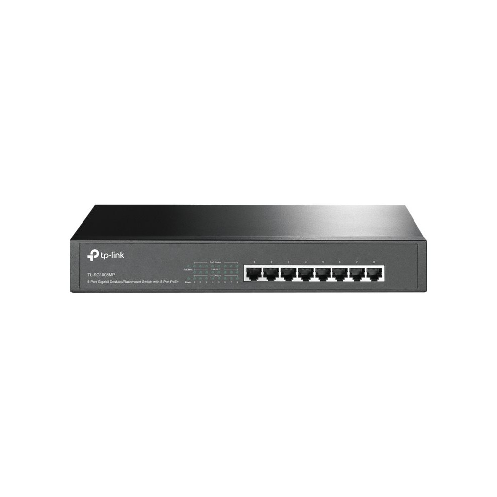 Produktbild för TP-Link TL-SG1008MP - switch - 8 portar - ohanterad - rackmonterbar