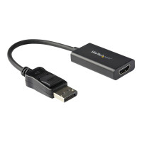 Produktbild för StarTech.com DisplayPort till HDMI-adapter - 4K 60 Hz HDR10 Aktiv DisplayPort 1.4 till HDMI 2.0b videokonverterare - 4K DP till HDMI-adapterdongel för monitor/skärm/TV - DP-kontakt med låsning - videokort - DisplayPort / HDMI - 25.16 cm