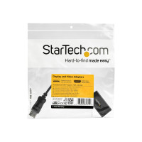 Produktbild för StarTech.com DisplayPort till HDMI-adapter - 4K 60 Hz HDR10 Aktiv DisplayPort 1.4 till HDMI 2.0b videokonverterare - 4K DP till HDMI-adapterdongel för monitor/skärm/TV - DP-kontakt med låsning - videokort - DisplayPort / HDMI - 25.16 cm