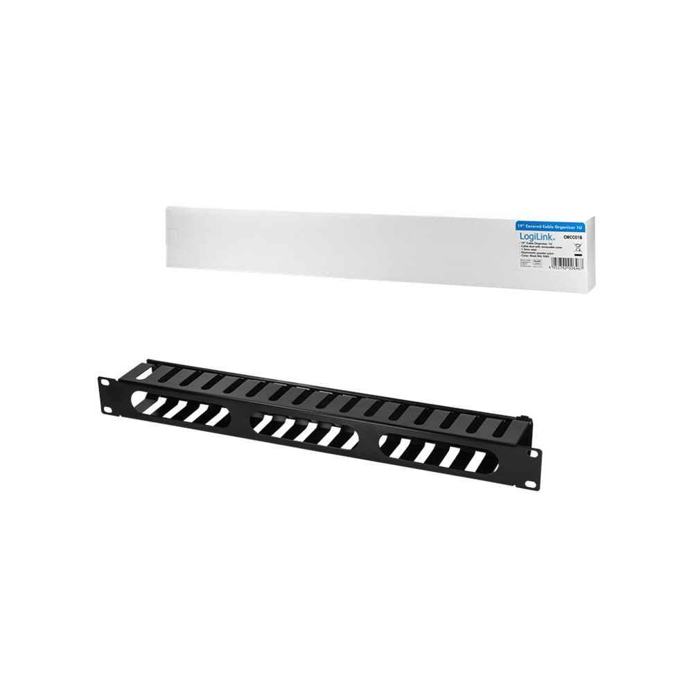 Produktbild för LogiLink kabelhållare - 1U - 19"