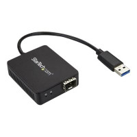 Produktbild för Startech USB 3.0 för fiberoptik-omvandlare - Kompakt USB till öppen SFP-adapter - USB till gigabit-nätverksadapter - Kompatibel med USB 3.0-fiberadapter med multiläge (MMF)/enkelläge Fiber (SMF) - nätverksadapter - USB 3.0 - 1000Base-LX/1000Base-SX x 1