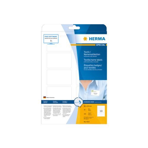 HERMA HERMA Special Name/textile - etiketter - 320 etikett (er) - 33.8 x 88.9 mm