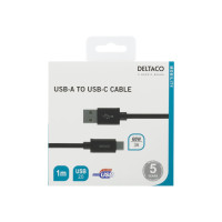 Produktbild för DELTACO USBC-1132M - USB typ C-kabel - USB till USB-C - 1 m
