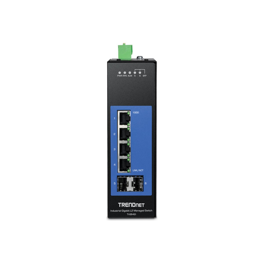 Produktbild för TRENDnet TI-G642I - switch - 6 portar - Administrerad - TAA-kompatibel