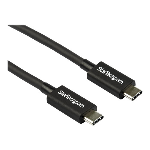 StarTech.com StarTech 2.6ft (80cm) Thunderbolt 3 Cable, 40Gbps, 100W PD, 4K/5K Video, Thunderbolt-Certified, Compatible w/ TB4/USB 3.2/DisplayPort - Thunderbolt-kabel - USB-C till USB-C - 80 cm