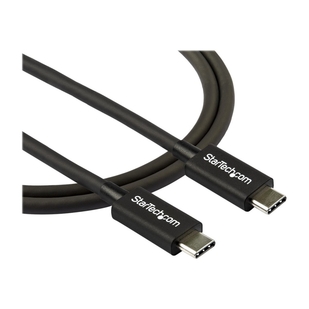 Produktbild för StarTech 2.6ft (80cm) Thunderbolt 3 Cable, 40Gbps, 100W PD, 4K/5K Video, Thunderbolt-Certified, Compatible w/ TB4/USB 3.2/DisplayPort - Thunderbolt-kabel - USB-C till USB-C - 80 cm