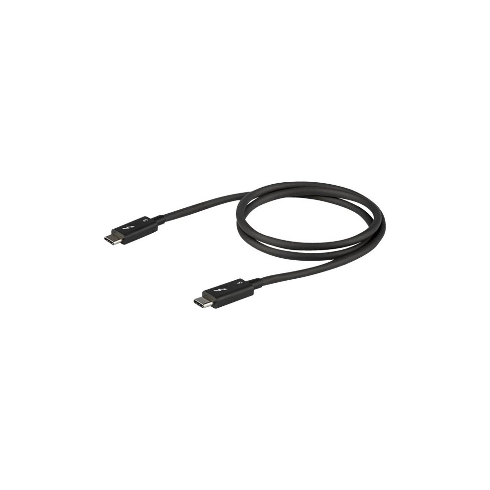 Produktbild för StarTech 2.6ft (80cm) Thunderbolt 3 Cable, 40Gbps, 100W PD, 4K/5K Video, Thunderbolt-Certified, Compatible w/ TB4/USB 3.2/DisplayPort - Thunderbolt-kabel - USB-C till USB-C - 80 cm