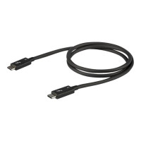 Produktbild för StarTech 2.6ft (80cm) Thunderbolt 3 Cable, 40Gbps, 100W PD, 4K/5K Video, Thunderbolt-Certified, Compatible w/ TB4/USB 3.2/DisplayPort - Thunderbolt-kabel - USB-C till USB-C - 80 cm