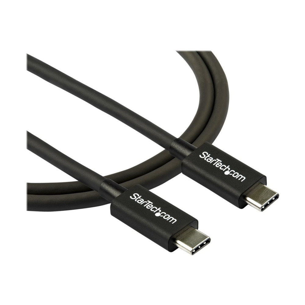 Produktbild för StarTech 2.6ft (80cm) Thunderbolt 3 Cable, 40Gbps, 100W PD, 4K/5K Video, Thunderbolt-Certified, Compatible w/ TB4/USB 3.2/DisplayPort - Thunderbolt-kabel - USB-C till USB-C - 80 cm