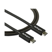Produktbild för StarTech 2.6ft (80cm) Thunderbolt 3 Cable, 40Gbps, 100W PD, 4K/5K Video, Thunderbolt-Certified, Compatible w/ TB4/USB 3.2/DisplayPort - Thunderbolt-kabel - USB-C till USB-C - 80 cm