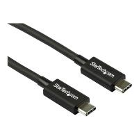 Produktbild för StarTech 2.6ft (80cm) Thunderbolt 3 Cable, 40Gbps, 100W PD, 4K/5K Video, Thunderbolt-Certified, Compatible w/ TB4/USB 3.2/DisplayPort - Thunderbolt-kabel - USB-C till USB-C - 80 cm