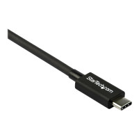 Produktbild för StarTech 2.6ft (80cm) Thunderbolt 3 Cable, 40Gbps, 100W PD, 4K/5K Video, Thunderbolt-Certified, Compatible w/ TB4/USB 3.2/DisplayPort - Thunderbolt-kabel - USB-C till USB-C - 80 cm