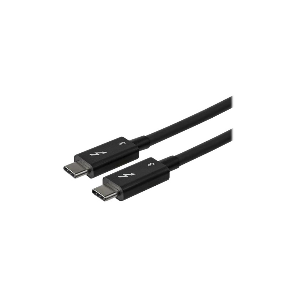 Produktbild för StarTech 2.6ft (80cm) Thunderbolt 3 Cable, 40Gbps, 100W PD, 4K/5K Video, Thunderbolt-Certified, Compatible w/ TB4/USB 3.2/DisplayPort - Thunderbolt-kabel - USB-C till USB-C - 80 cm