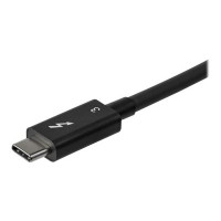Produktbild för StarTech 2.6ft (80cm) Thunderbolt 3 Cable, 40Gbps, 100W PD, 4K/5K Video, Thunderbolt-Certified, Compatible w/ TB4/USB 3.2/DisplayPort - Thunderbolt-kabel - USB-C till USB-C - 80 cm