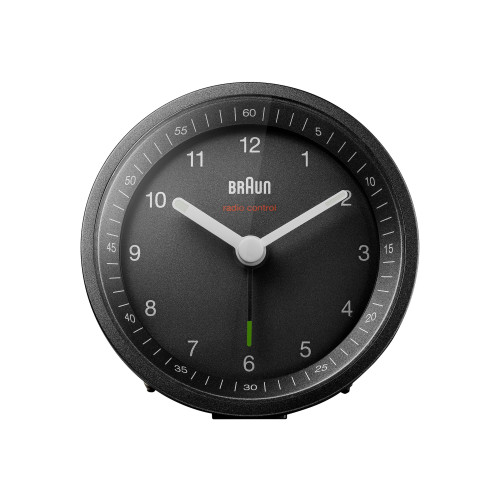 Braun Braun BC07 - väckarklocka - rund - kvarts - skrivbord - svart