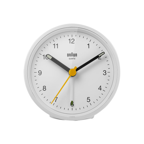 Braun Braun Reflex BC12 - väckarklocka - rund - kvarts - skrivbord - vit