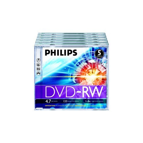 Philips Philips DN4S4J05F - DVD-RW x 5 - 4.7 GB - lagringsmedier