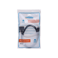 Produktbild för Manhattan HDMI to DVI-D 24+1 Cable, 1.8m, Male to Male, Black, Dual Link, Compatible with DVD-D, Lifetime Warranty, Polybag - adapterkabel - HDMI / DVI - 1.8 m